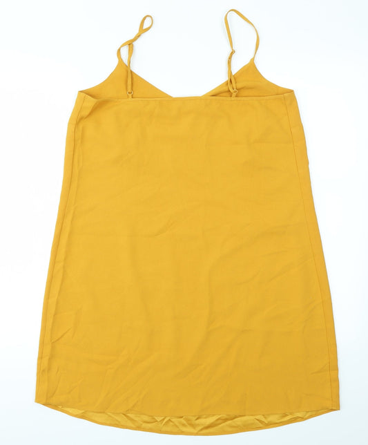 miss guided Womens Yellow Fit & Flare Size 12
