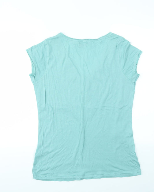 Active Wear Womens Blue Basic T-Shirt Size 14