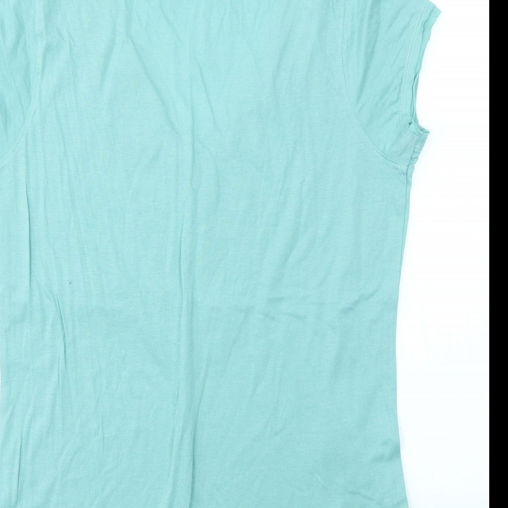 Active Wear Womens Blue Basic T-Shirt Size 14