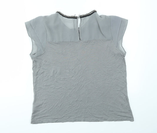 NEXT Womens Grey Basic T-Shirt Size 14