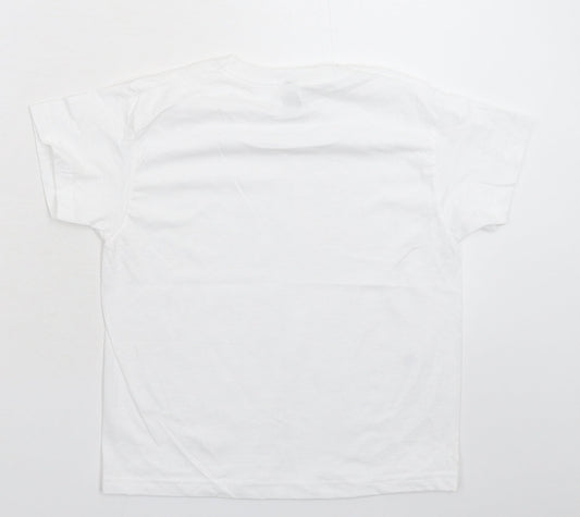 Fruit of the Loom Boys White Basic T-Shirt Size 5-6 Years