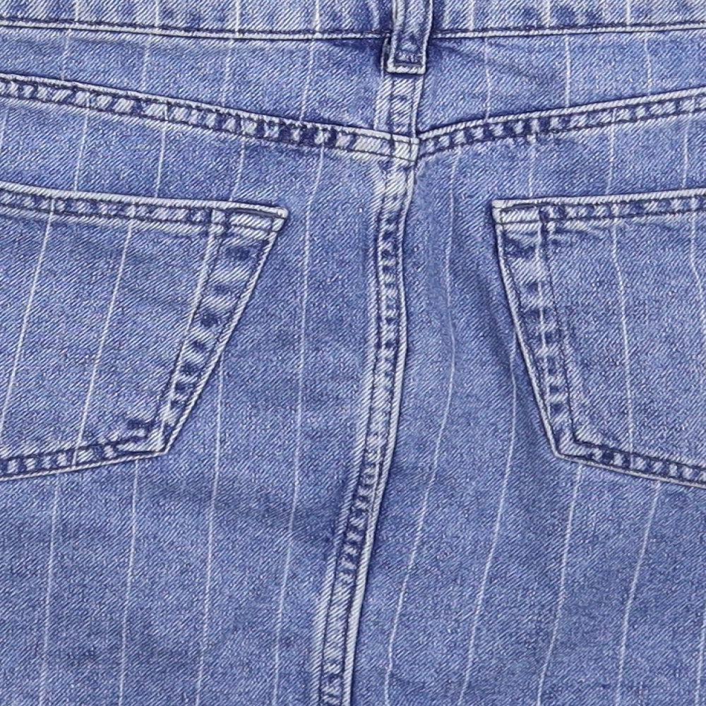 Denim & Co. Womens Blue Denim Mini Skirt Size 8