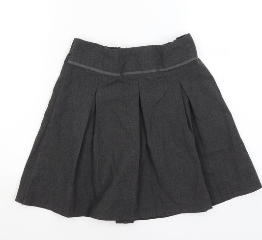TU Girls Grey Pleated Skirt Size 9 Years