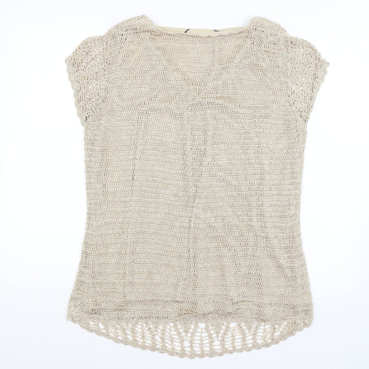 Evans Womens Gold Basic T-Shirt Size 18