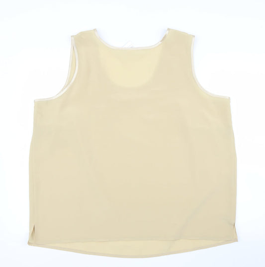 Classics Womens Gold Basic Blouse Size 24