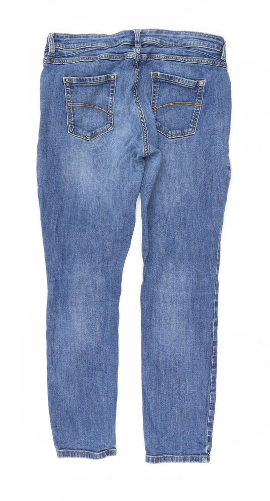 Preworn Womens Blue Straight Jeans Size 34 L28 in