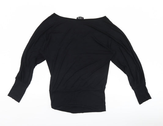 ice london Womens Black Basic T-Shirt Size 10