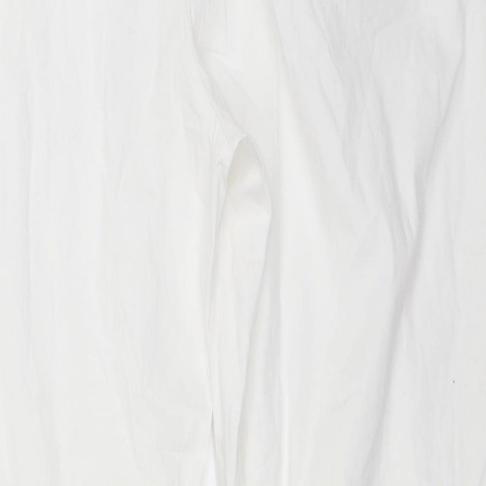 Adini Womens White Trousers Size L L26 in