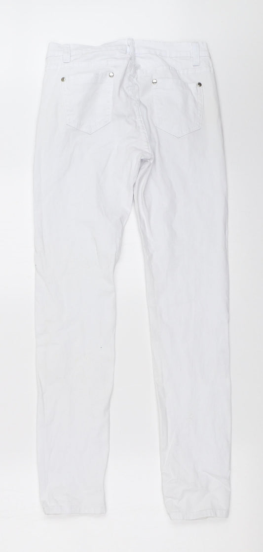 Preworn Womens White Skinny Jeans Size 25 in L27 in