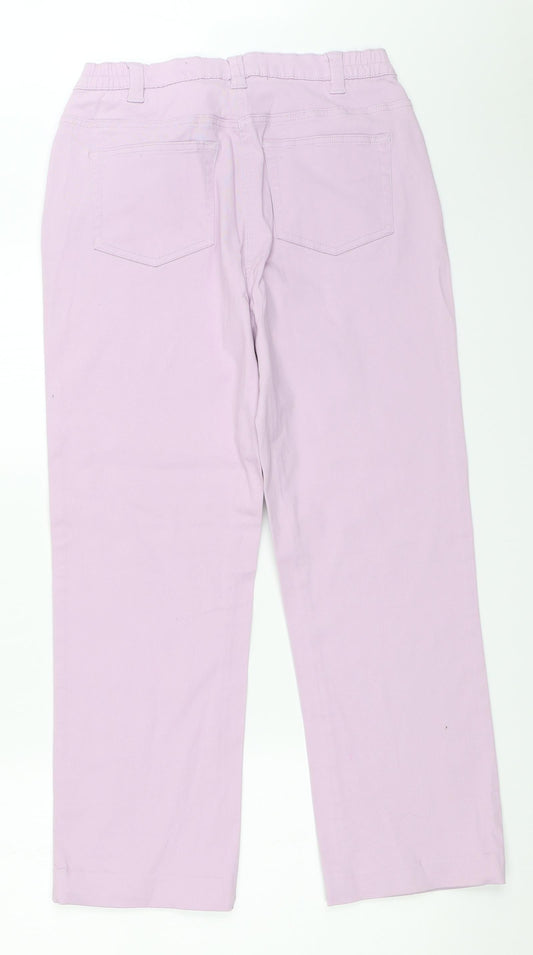 Damart Womens Purple Straight Jeans Size 12 L25.5 in