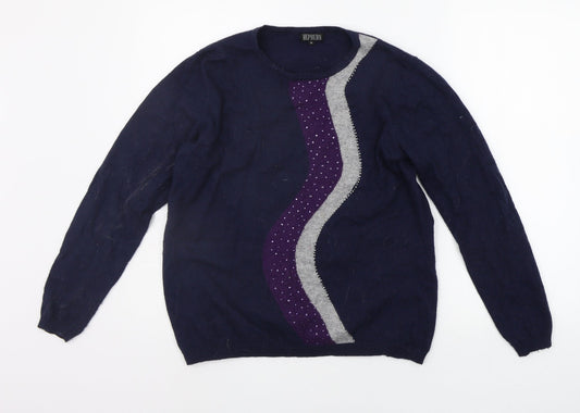 Hepburn Womens Blue   Pullover Jumper Size M  - JEMS