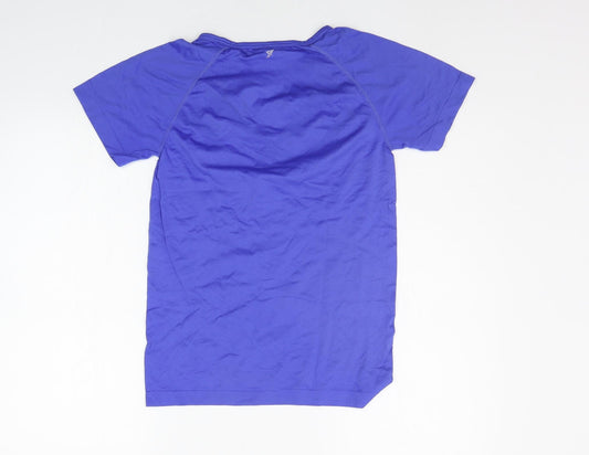 WORKOUT Womens Blue Basic T-Shirt Size 10