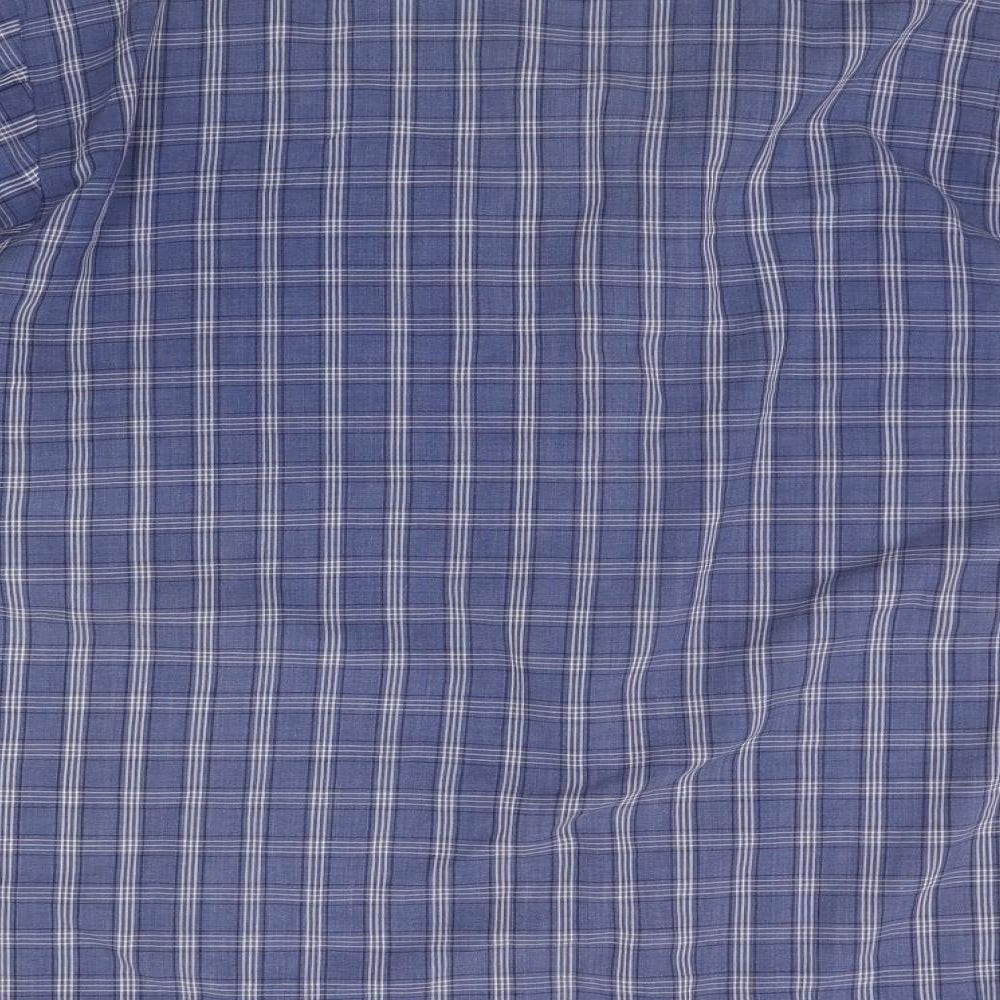 Allders Mens Blue Check Button-Up Size L