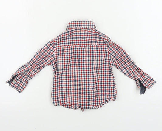 Primark Boys Red Check Basic Button-Up Size 12-18 Months