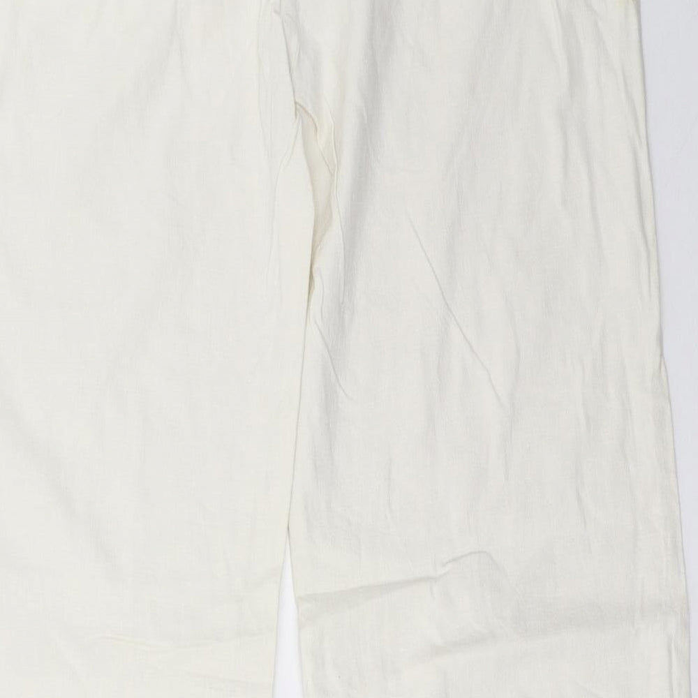villa Womens White Trousers Size XL L30 in