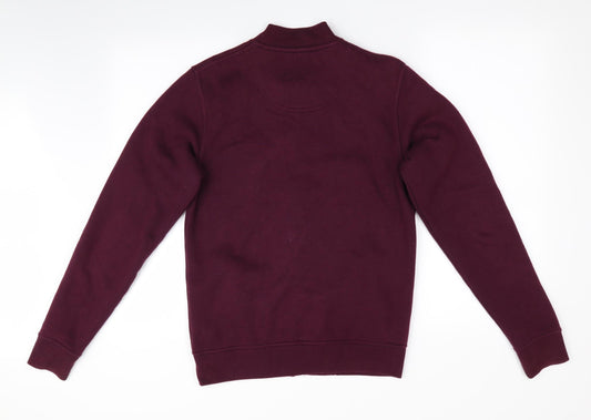 Burtons Mens Purple Full Zip Sweatshirt Size S