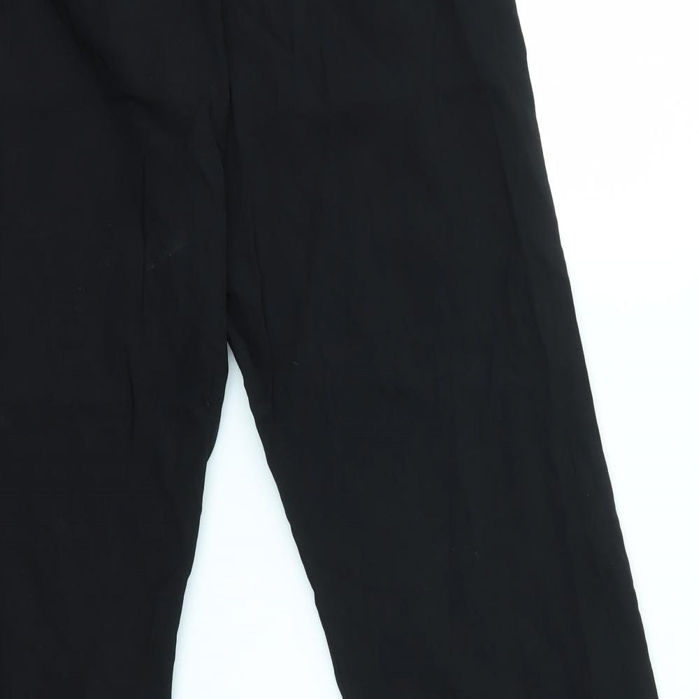 Select Womens Black Dress Pants Trousers Size 12 L22 in - CROPPED