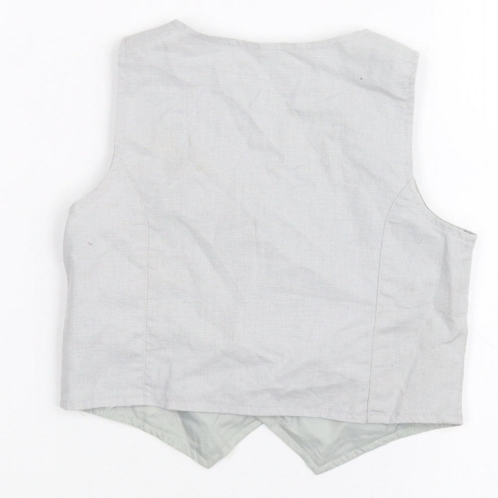 Brand and care label for Ladybird boys’ grey jacket waistcoat, size 2-3, years