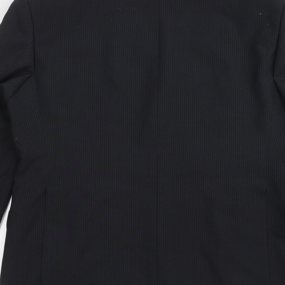 George Mens Black Striped Jacket Suit Jacket Size 38