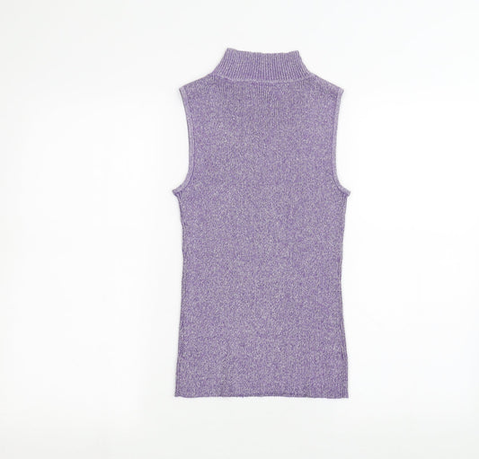 Pure Originals Womens Purple Basic T-Shirt Size 10