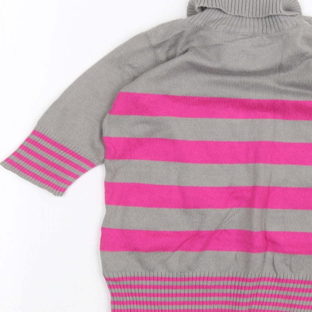 Marks and Spencer Baby Grey Striped Basic T-Shirt Size 9-12 Months