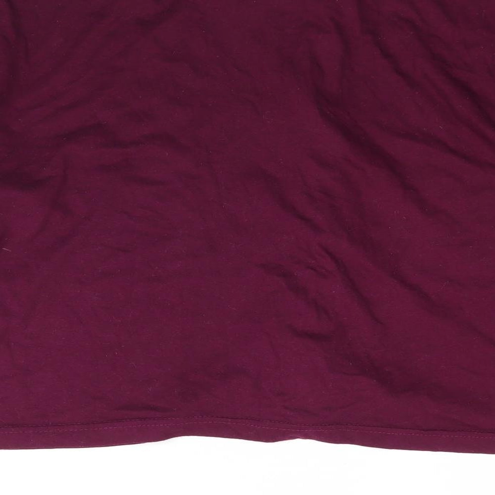 Boohoo Womens Pink Solid Pyjama Top Size 16