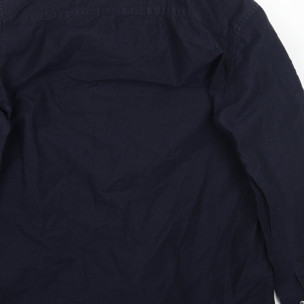 NEXT Mens Blue Button-Up Size 15.5