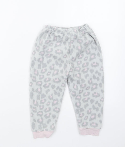 Jam Jam Girls Grey Animal Print Capri Pyjama Set Size 2-3 Years