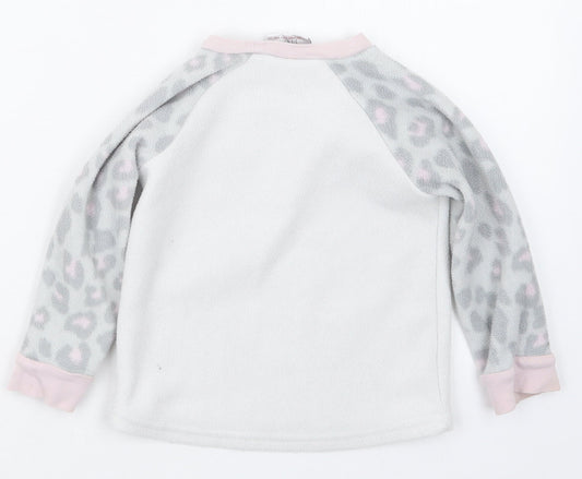 JAM JAM Girls Grey Animal Print Top Pyjama Set Size 2-3 Years