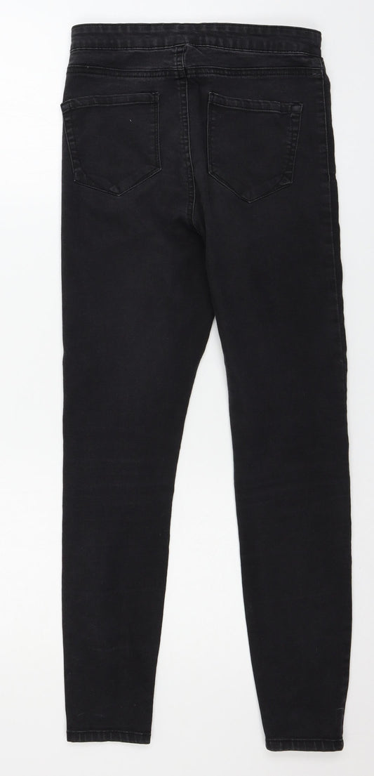 Denim & Co. Womens Grey Denim Skinny Jeans Size 10 L27 in