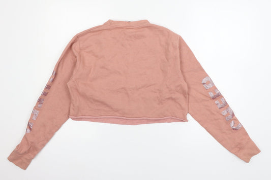 I Love Cheer Womens Pink Jersey Pullover Sweatshirt Size XS