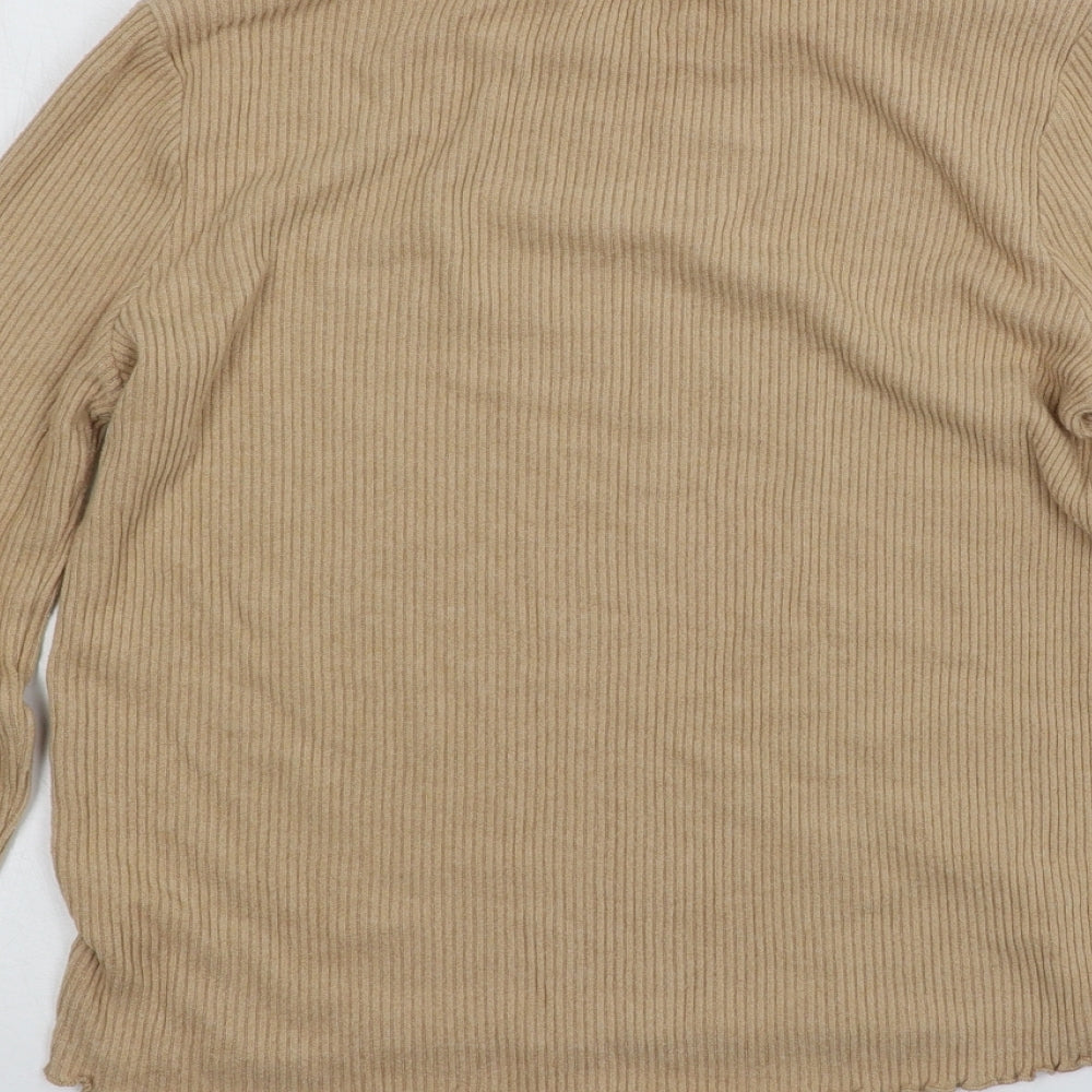 TU Womens Beige Knit Pullover Jumper Size 12