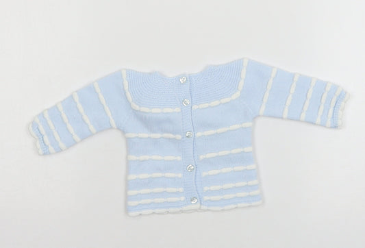 VB Boys Black Striped Knit Pullover Jumper Size 0-3 Months