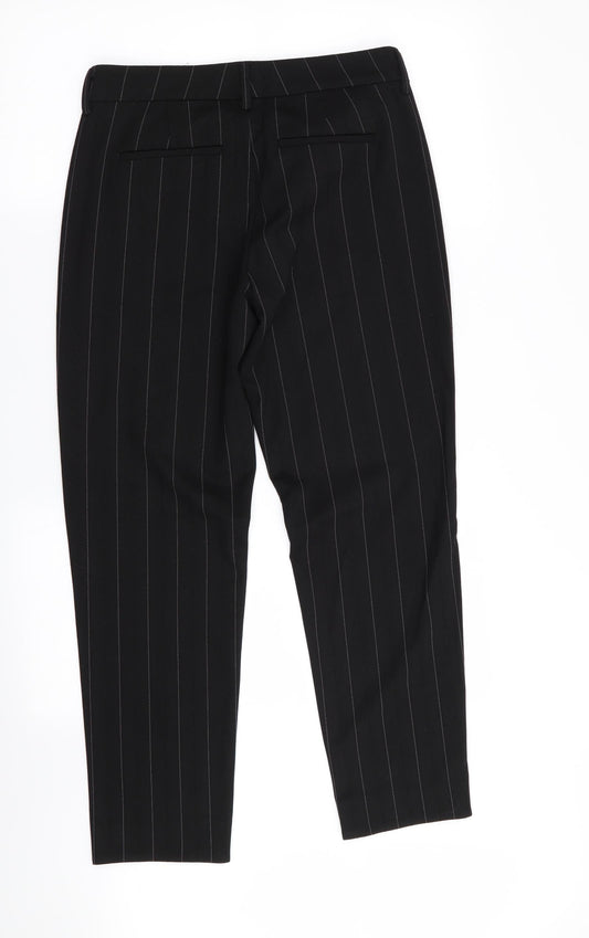 liverpool Womens Black Striped Trousers Size 8 L28 in