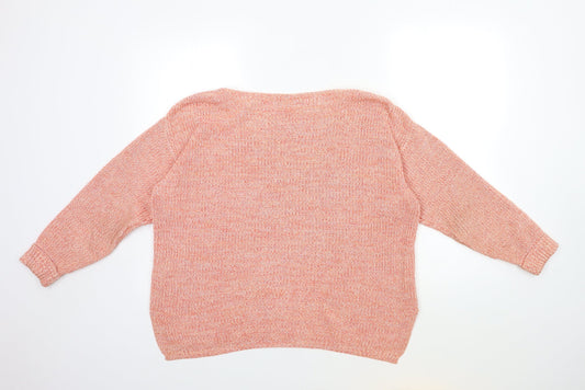 Marks and Spencer Mens Orange Knit Pullover Jumper Size M