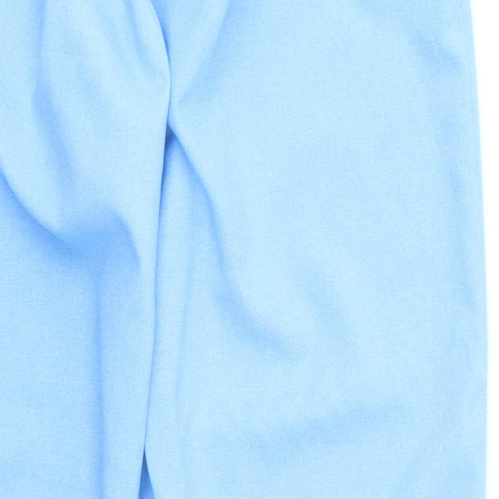 Preworn Womens Blue Trousers Size 14 L27 in - stretch waistband