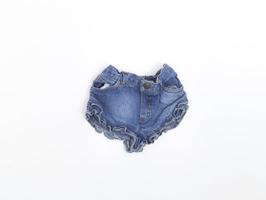 Earlydays Girls Blue Denim Trousers Size 6-9 Months - hotpants