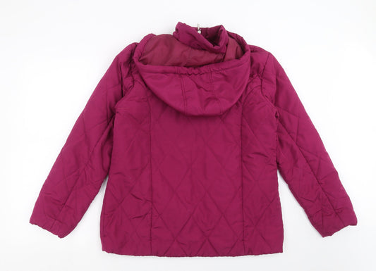 Damart Womens Purple Quilted Jacket Size 10
