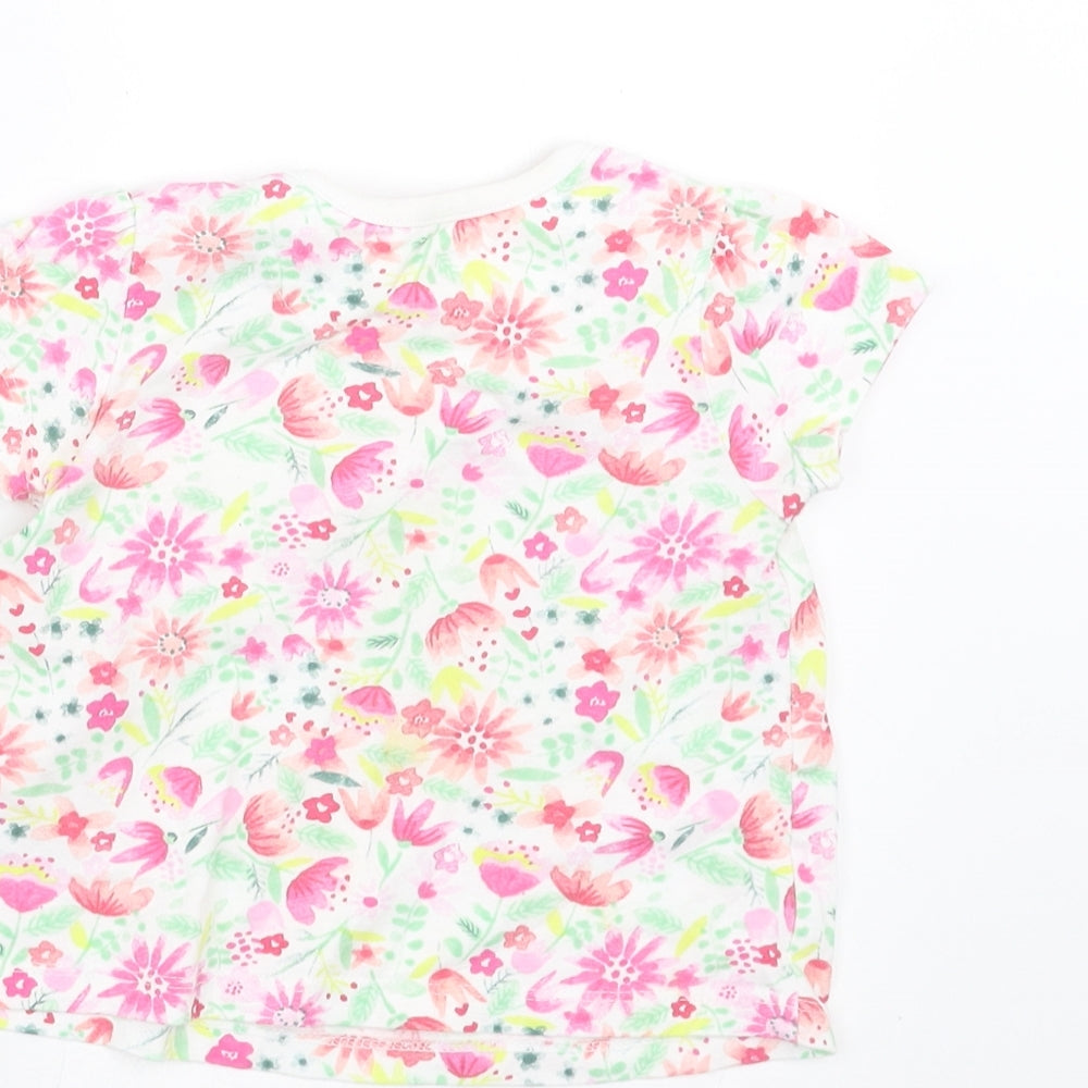 Nutmeg Girls Multicoloured Floral Basic T-Shirt Size 6-9 Months
