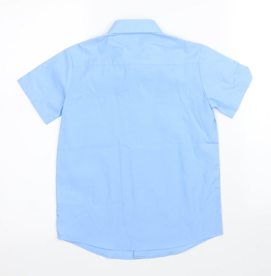 George Boys Blue Basic Button-Up Size 6-7 Years