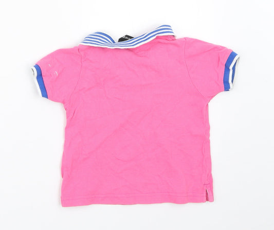 George Boys Pink Basic Polo Size 12-18 Months