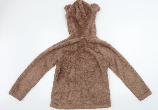 George Womens Brown Pullover Hoodie Size 10