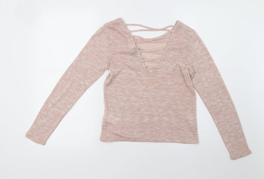 H&M Womens Pink Pullover Sweatshirt Size M