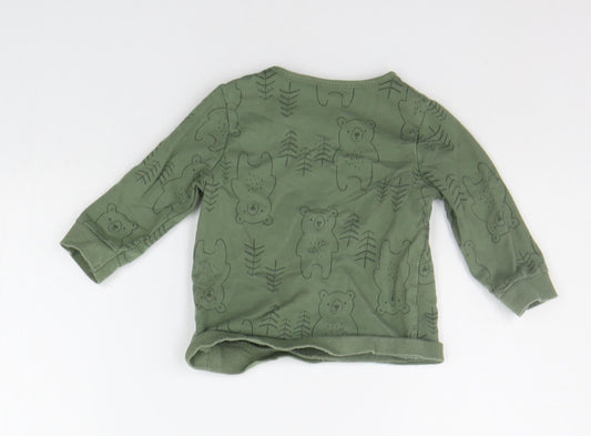 George Baby Green Pullover Jumper Size 6-9 Months