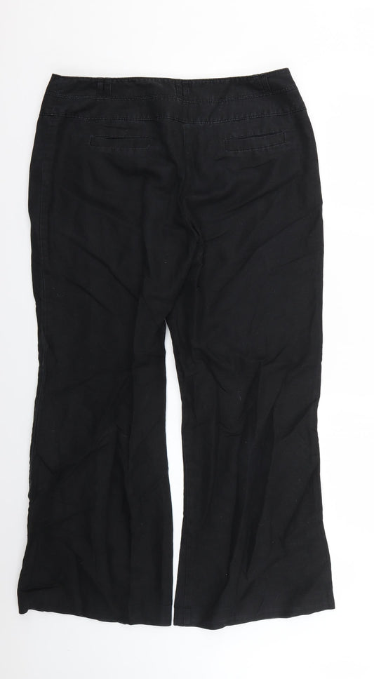 hoxton chic Womens Black Trousers Size 14 L27 in