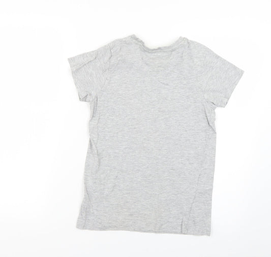 Matalan Boys Grey Geometric Basic T-Shirt Size 10 Years