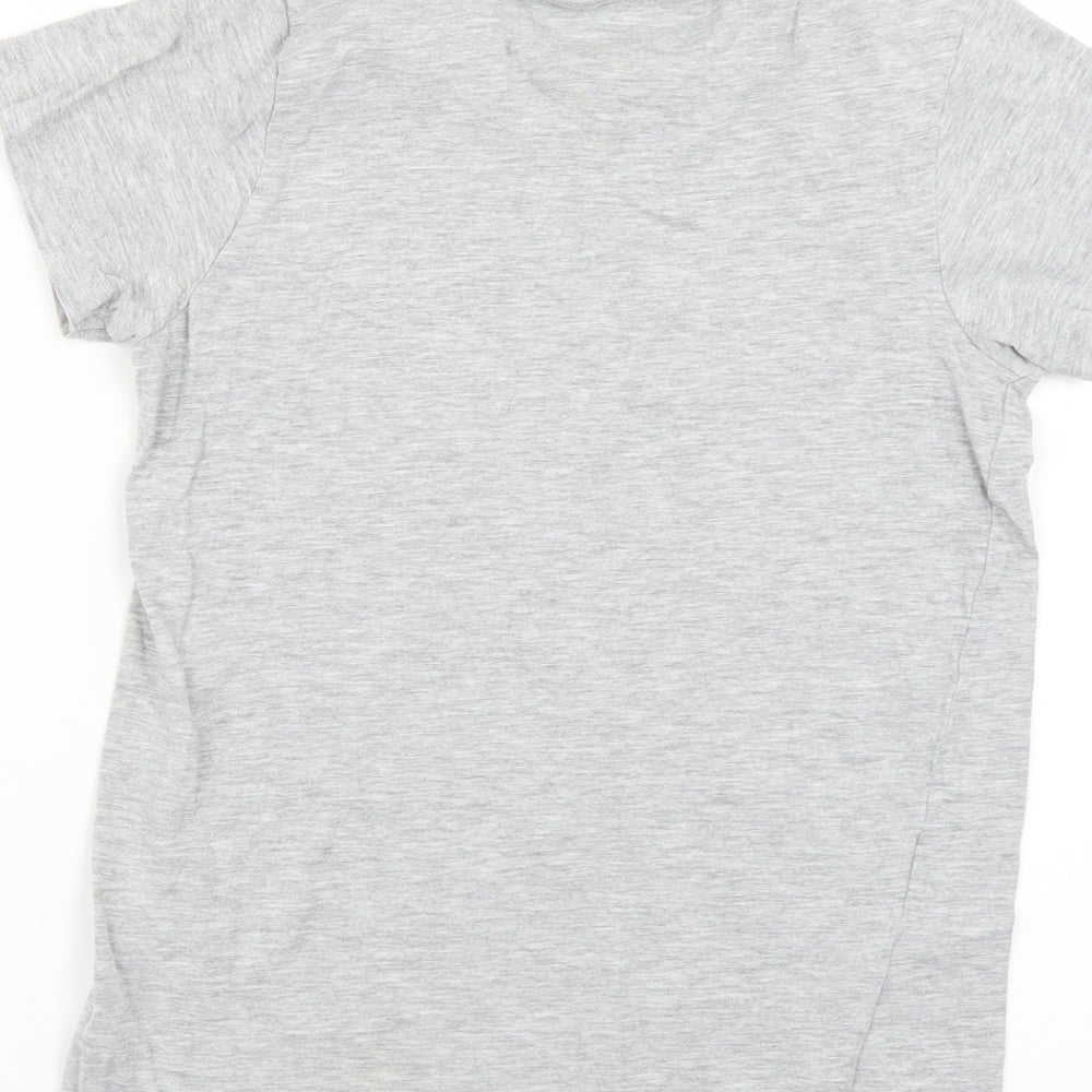 Matalan Boys Grey Geometric Basic T-Shirt Size 10 Years