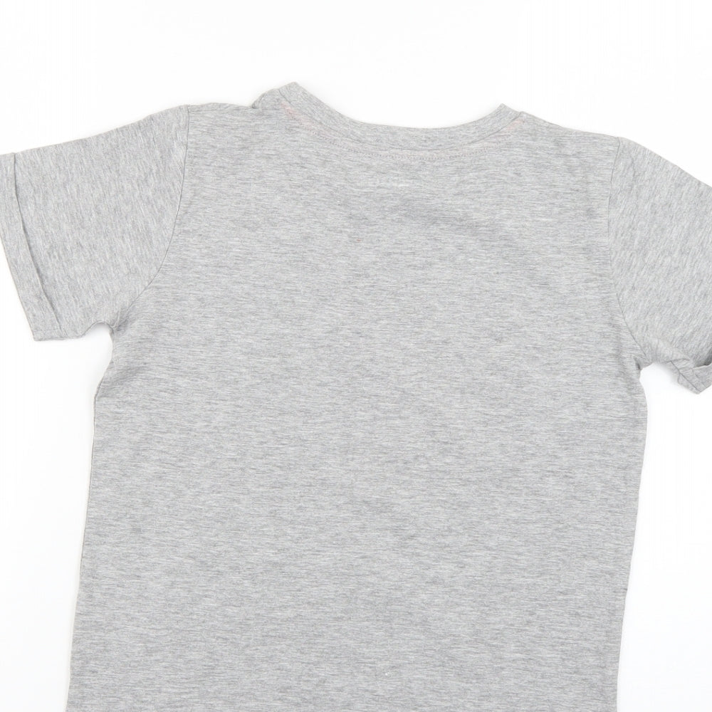 young style Boys Grey Basic T-Shirt Size 7-8 Years