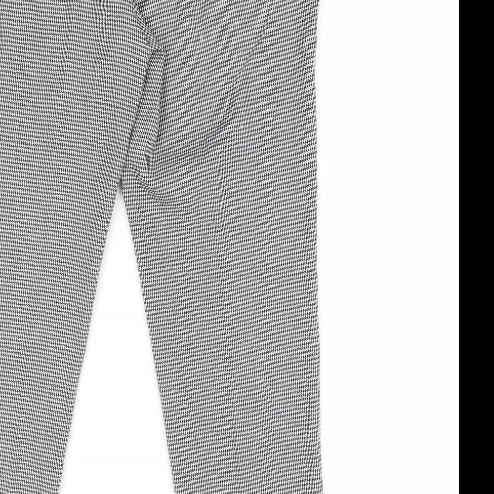 Papaya Womens Multicoloured Houndstooth Trousers Size 12 L25 in