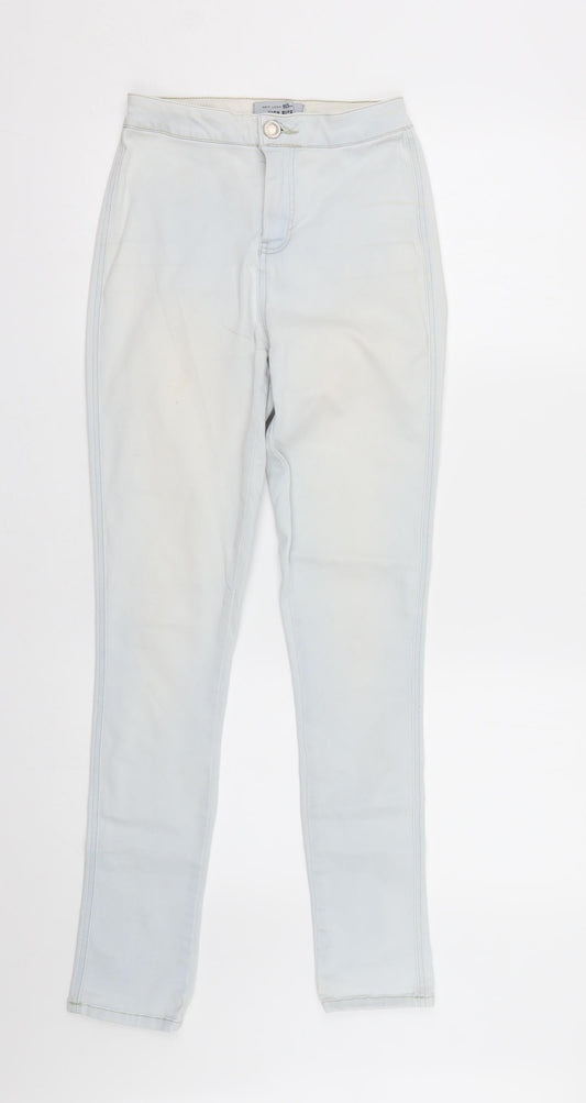 New Look Girls Blue Damask Skinny Jeans Size 14 Years